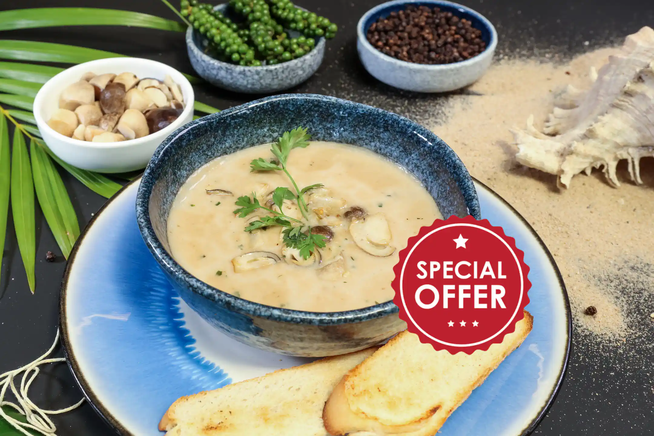 Carrot Cream Soup with Bread